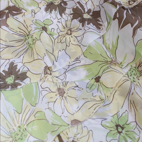 LOFT Silky Tiered Floral Above-Knee Summer Skirt - Picture 2 of 8